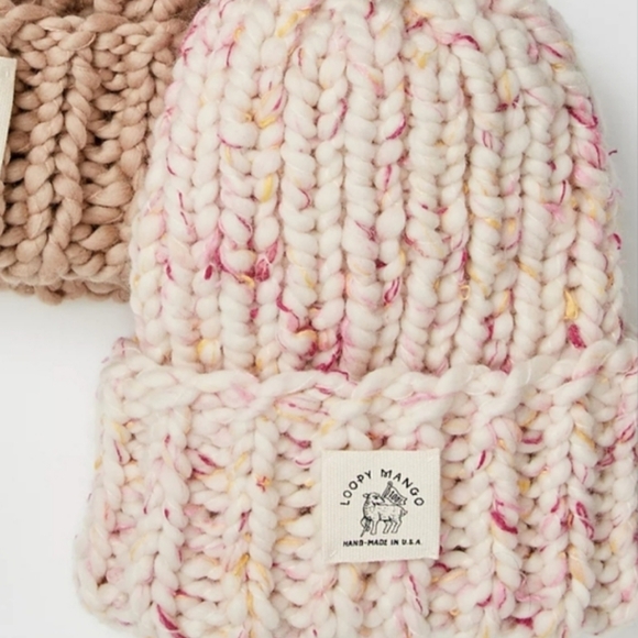 NWT FREE PEOPLE Loopy Mango Tweed Winter Beanie - Picture 1 of 5